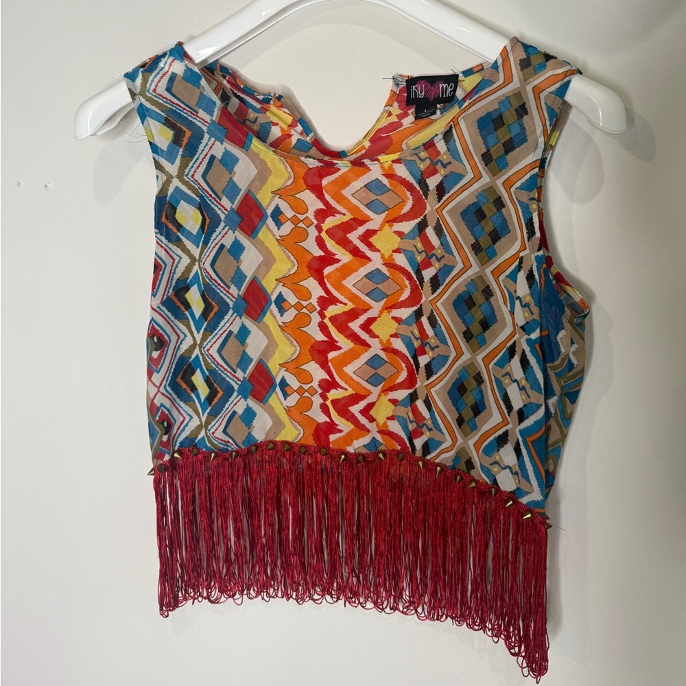 Colorful IKY Me Patterned Top